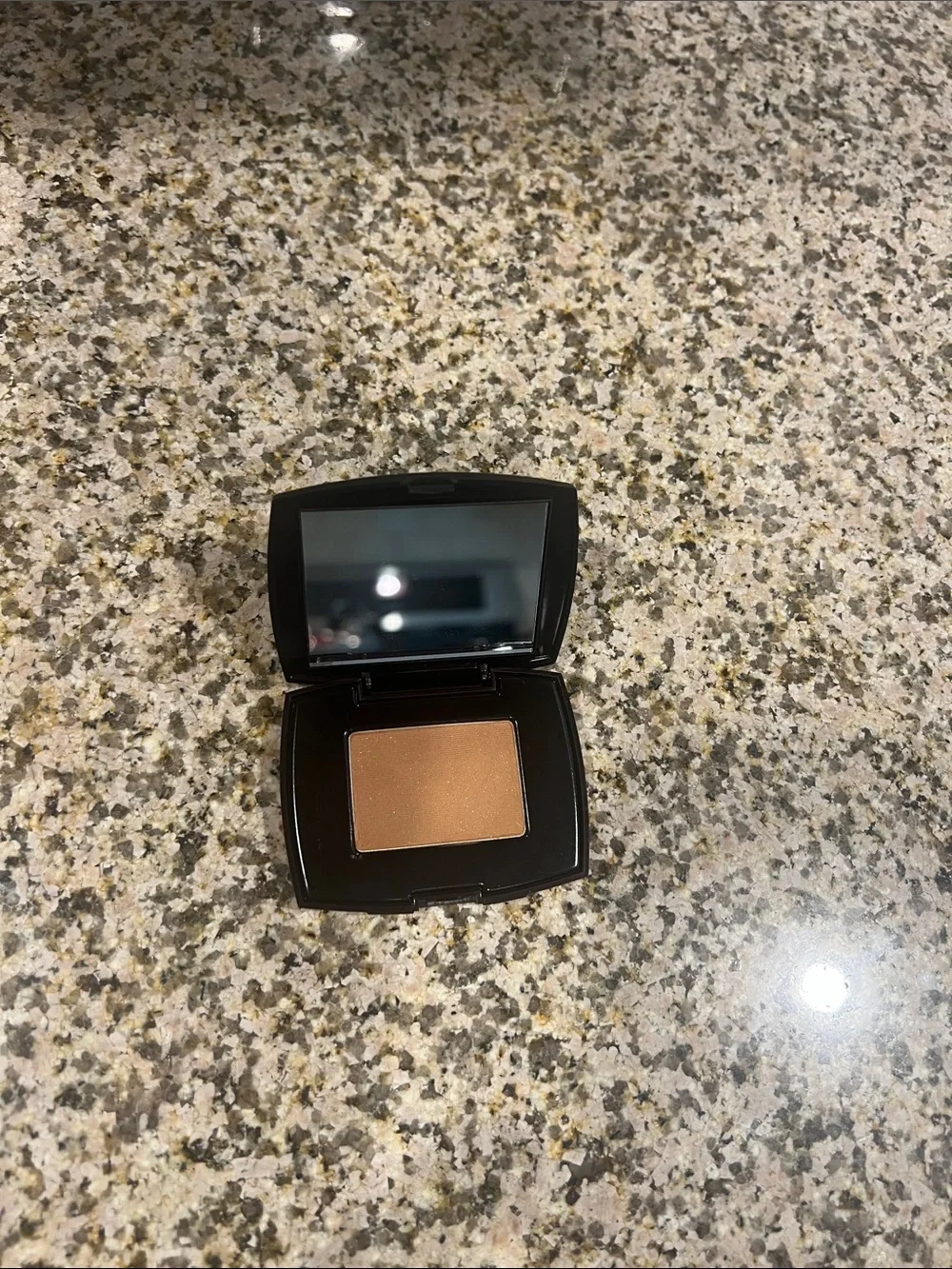 Lancome Compact Blush Case in Deep Brown with Gold Logo